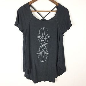 American Eagle Sacred Geometry Arrow Crossback Tee